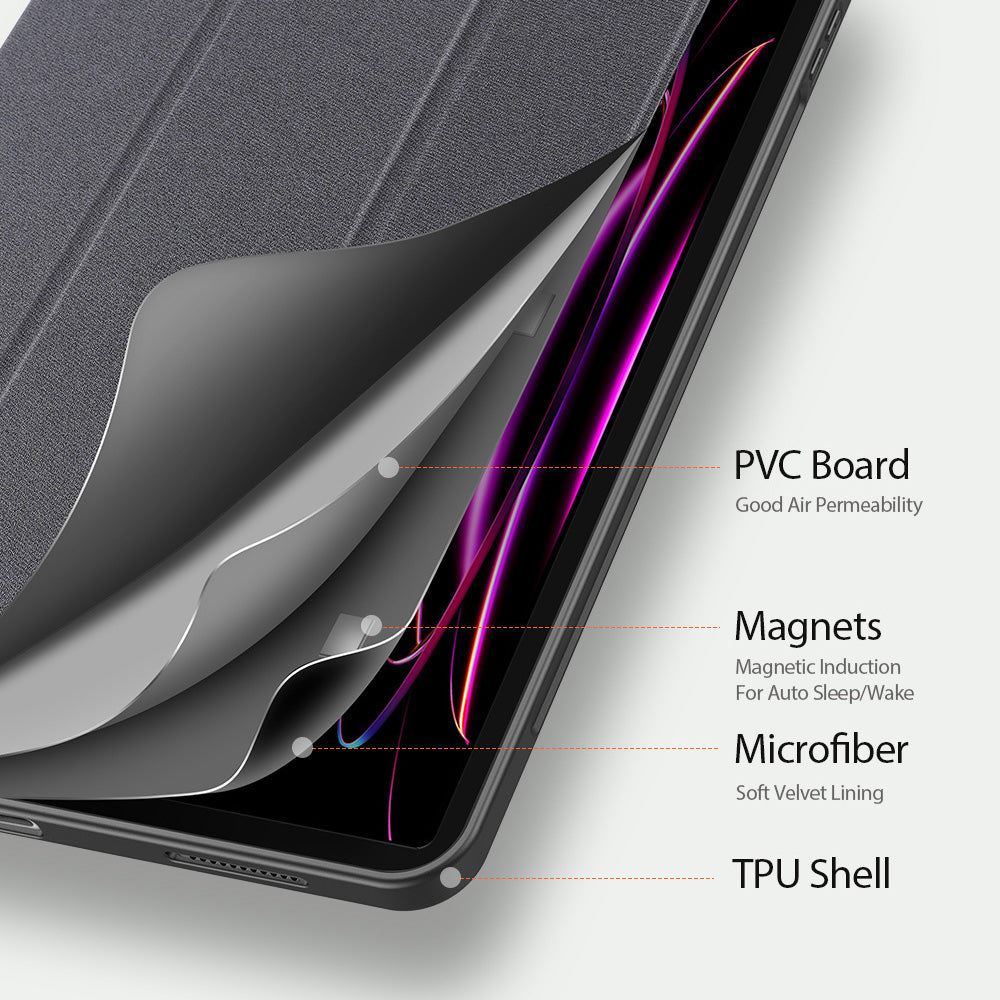 Husa de protectie tableta Dux Ducis Domo Series compatibil cu Samsung Galaxy Tab S11 Ultra / Tab S12 Ultra, Negru