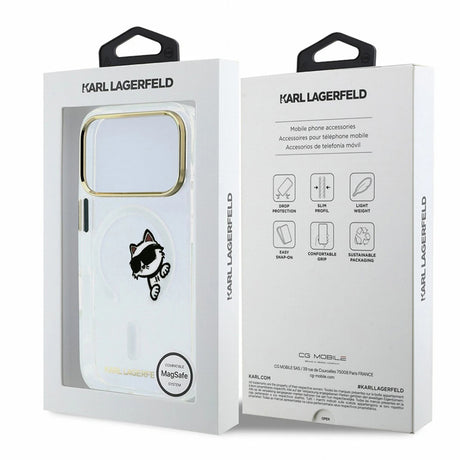 Husa de protectie Karl Lagerfeld compatibil cu iPhone 18 Pro / iPhone 17 Pro, Transparent