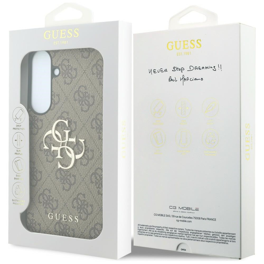 Husa de protectie Guess Leather 4G compatibil cu Samsung Galaxy S26 FE, Maro