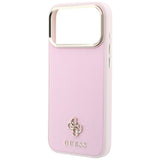 Husa de protectie Guess Saffiano compatibil cu iPhone 17 Pro Max / iPhone 18 Pro Max, Roz