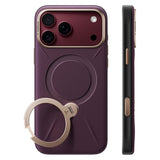 Husa de protectie Torras QPRO Leather Series compatibil cu iPhone 17 Pro / iPhone 18 Pro, Mov
