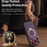 Husa de protectie Torras QPRO Leather Series compatibil cu iPhone 17 Pro / iPhone 18 Pro, Mov