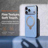 Husa de protectie Torras QPRO Leather Series compatibil cu iPhone 17 Pro / iPhone 18 Pro, Albastru