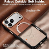 Husa de protectie Torras QPRO Leather Series compatibil cu iPhone 18 Pro Max / iPhone 17 Pro Max, Maro