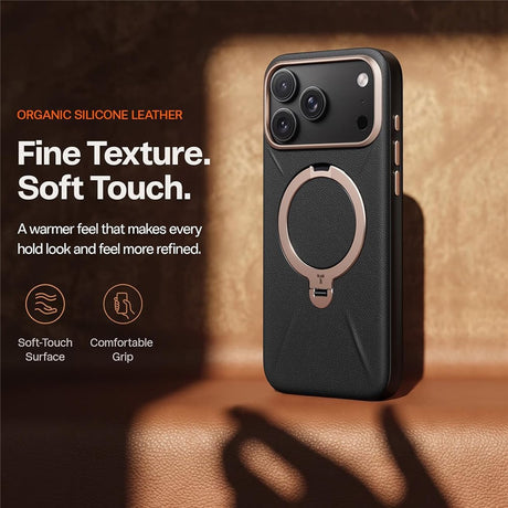 Husa de protectie Torras QPRO Leather Series compatibil cu iPhone 18 Pro Max / iPhone 17 Pro Max, Negru