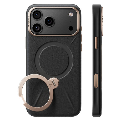 Husa de protectie Torras QPRO Leather Series compatibil cu iPhone 18 Pro Max / iPhone 17 Pro Max, Negru