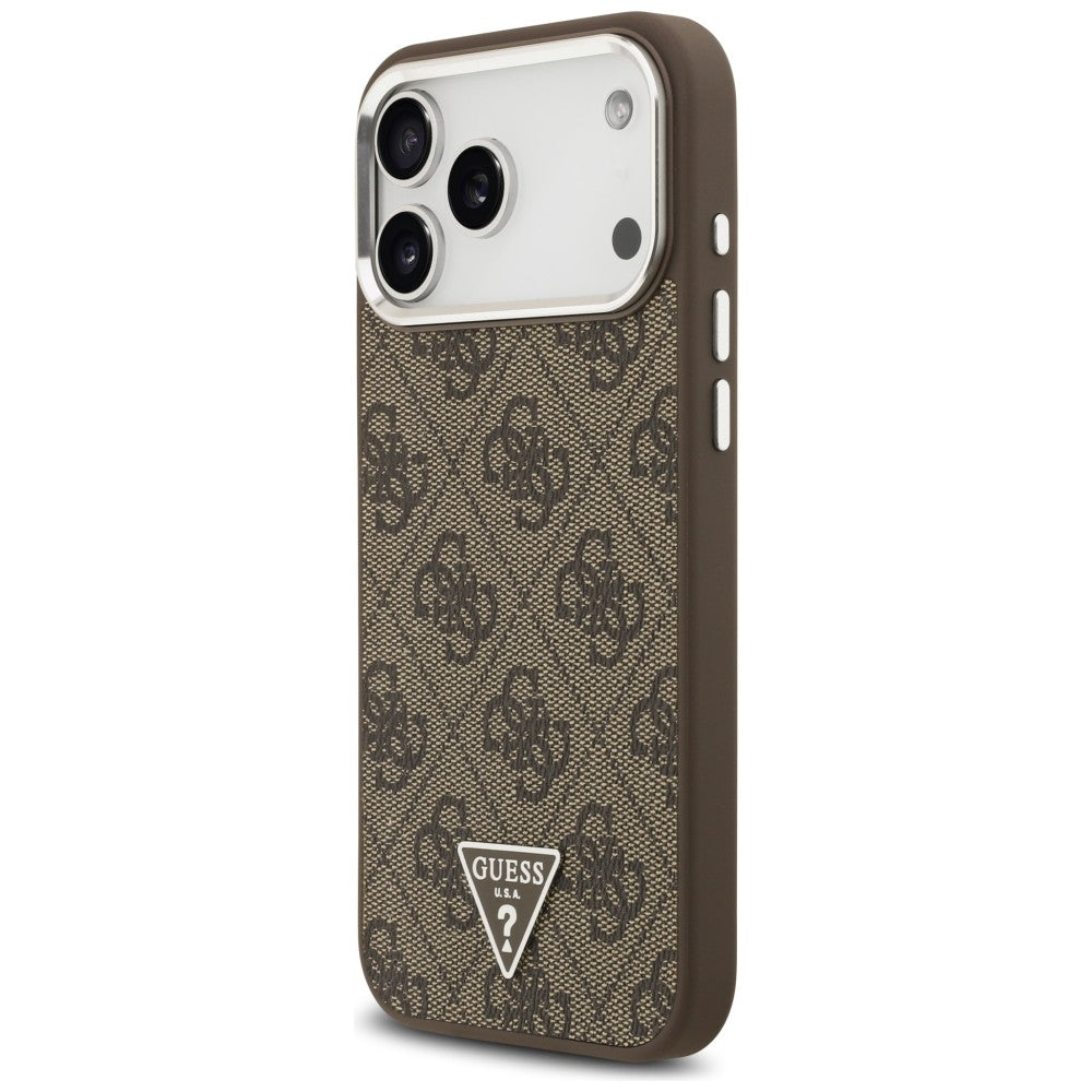 Husa de protectie Guess Hardcase 4G compatibil cu iPhone 18 Pro Max / iPhone 17 Pro Max, Maro