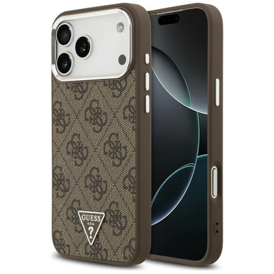 Husa de protectie Guess Hardcase 4G compatibil cu iPhone 18 Pro Max / iPhone 17 Pro Max, Maro