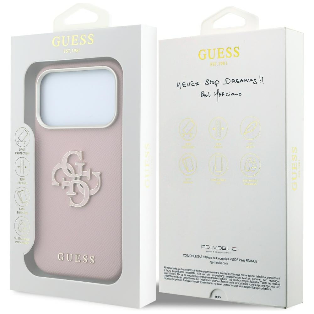 Husa de protectie Guess compatibil cu iPhone 18 Pro / iPhone 17 Pro, Roz