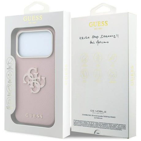 Husa de protectie Guess compatibil cu iPhone 17 Pro Max / iPhone 18 Pro Max, Roz