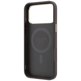 Husa de protectie Guess Ring Stand 360 compatibil cu iPhone 18 Pro / iPhone 17 Pro, Maro