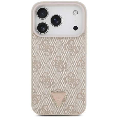 Husa de protectie Guess Leather 4G compatibil cu iPhone 18 Pro / iPhone 17 Pro, Roz