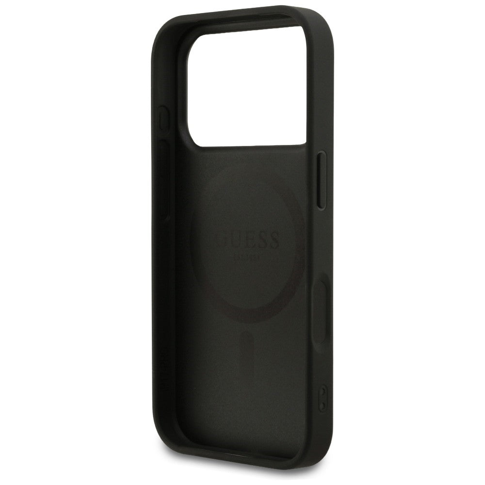 Husa de protectie Guess 4G Small and Classic Logo MagSafe compatibil cu iPhone 18 Pro / iPhone 17 Pro, Negru