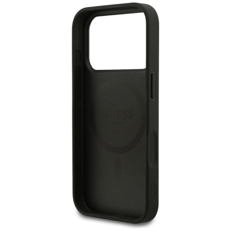 Husa de protectie Guess 4G Small and Classic Logo MagSafe compatibil cu iPhone 18 Pro / iPhone 17 Pro, Negru