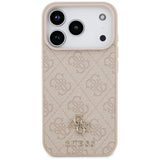 Husa de protectie Guess Hardcase 4G Small & Classic MagSafe compatibil cu iPhone 18 Pro / iPhone 17 Pro, Roz