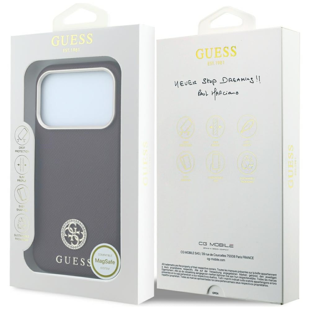 Husa de protectie Guess compatibil cu iPhone 17 Pro Max / iPhone 18 Pro Max, Bordo