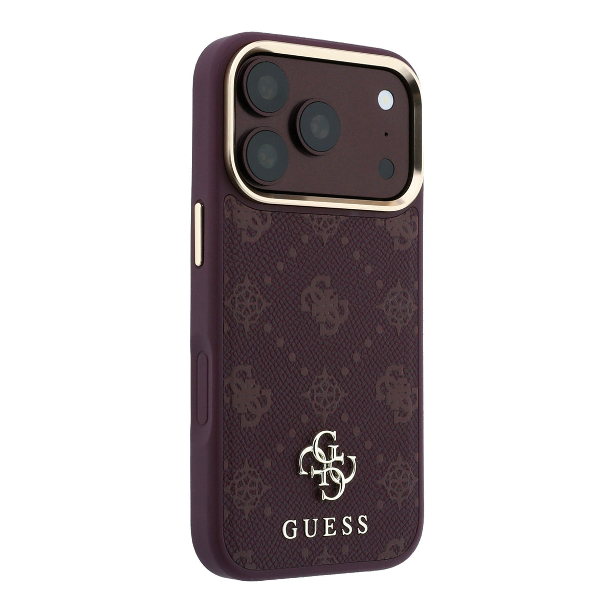 Husa de protectie Guess Peony 4G compatibil cu iPhone 18 Pro Max / iPhone 17 Pro Max, Bordo