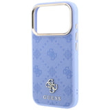 Husa de protectie Guess Peony 4G compatibil cu iPhone 18 Pro Max / iPhone 17 Pro Max, Albastru