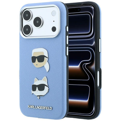 Husa de protectie Karl Lagerfeld Saffiano compatibil cu iPhone 17 Pro Max / iPhone 18 Pro Max, Albastru