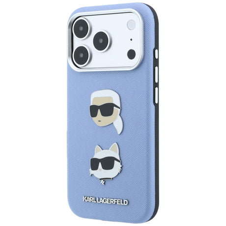 Husa de protectie Karl Lagerfeld Saffiano compatibil cu iPhone 17 Pro Max / iPhone 18 Pro Max, Albastru