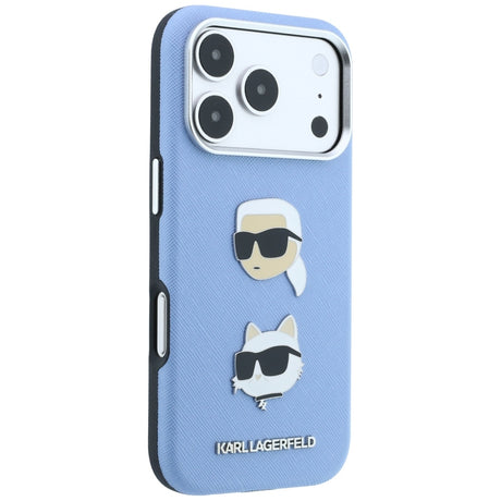 Husa de protectie Karl Lagerfeld Saffiano compatibil cu iPhone 17 Pro Max / iPhone 18 Pro Max, Albastru