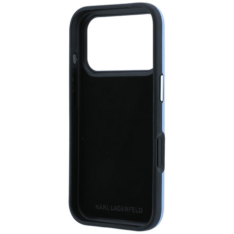 Husa de protectie Karl Lagerfeld Saffiano compatibil cu iPhone 17 Pro Max / iPhone 18 Pro Max, Albastru