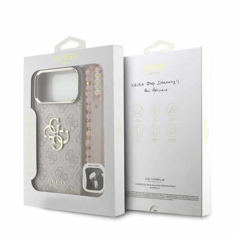 Guess védőtok iPhone 18 Pro / iPhone 17 Pro készülékhez, rózsaszín