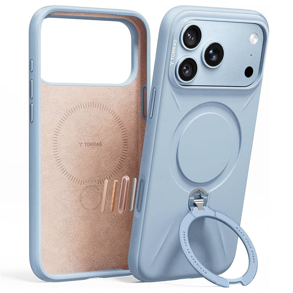 Husa de protectie Torras QPRO Silicone Series compatibil cu iPhone 18 Pro Max / iPhone 17 Pro Max, Albastru