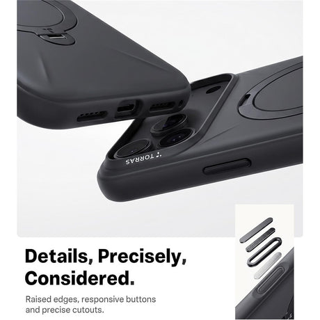 Husa de protectie Torras QPRO Silicone Series compatibil cu iPhone 18 Pro Max / iPhone 17 Pro Max, Negru