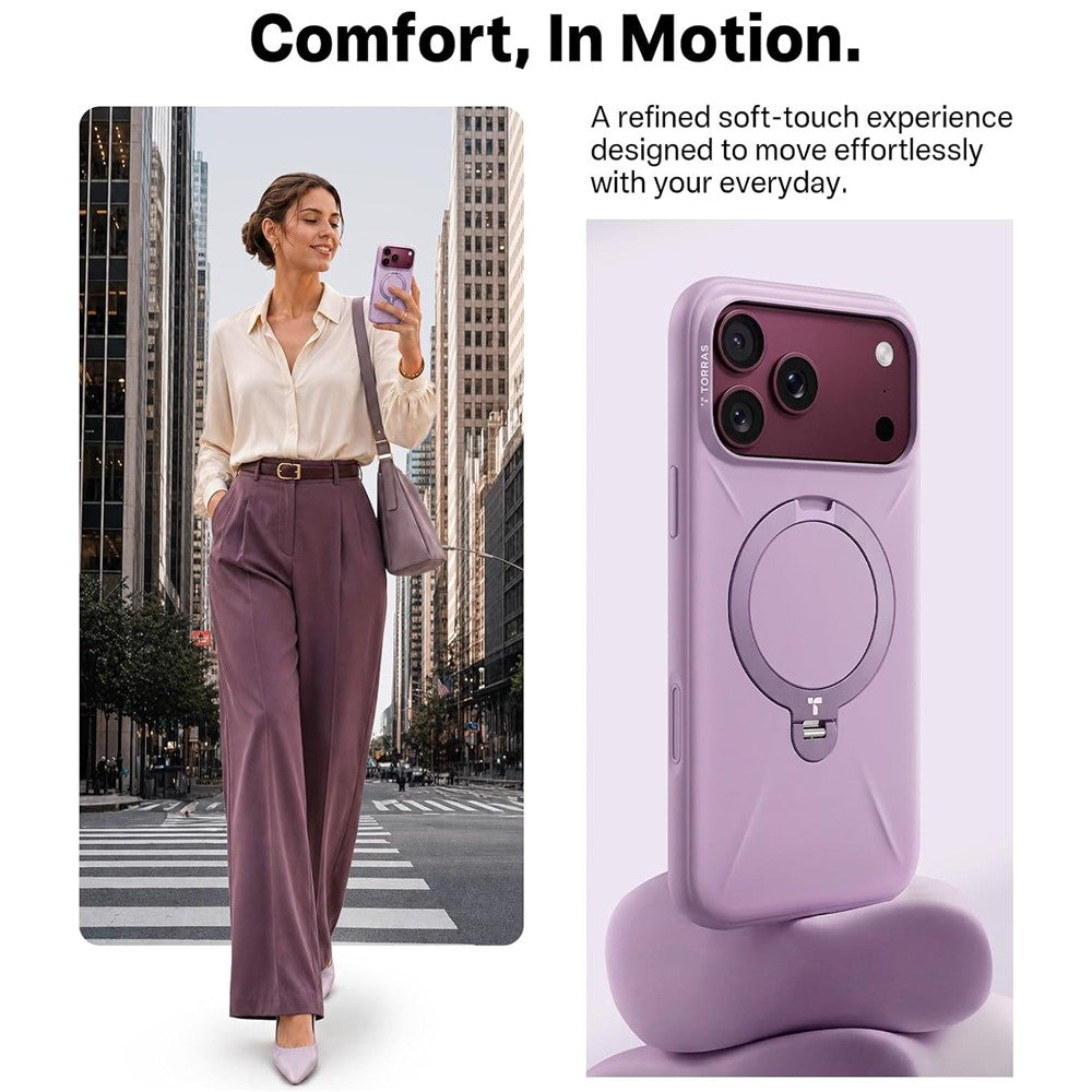 Husa de protectie Torras QPRO Silicone compatibil cu iPhone 18 Pro / iPhone 17 Pro, Mov