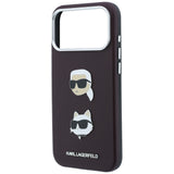 Husa de protectie Karl Lagerfeld Saffiano compatibil cu iPhone 18 Pro / iPhone 17 Pro, Bordo
