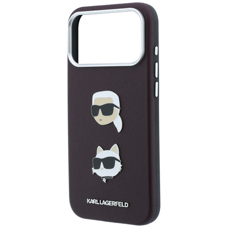 Husa de protectie Karl Lagerfeld Saffiano compatibil cu iPhone 18 Pro / iPhone 17 Pro, Bordo