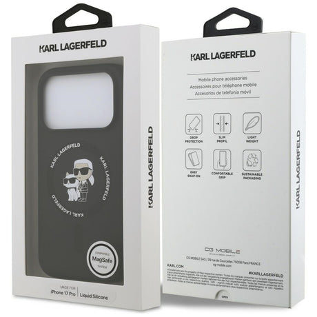 Husa de protectie Karl Lagerfeld compatibil cu iPhone 17 Pro / iPhone 18 Pro, Negru