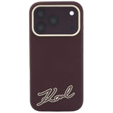 Husa de protectie Karl Lagerfeld compatibil cu iPhone 18 Pro / iPhone 17 Pro, Bordo