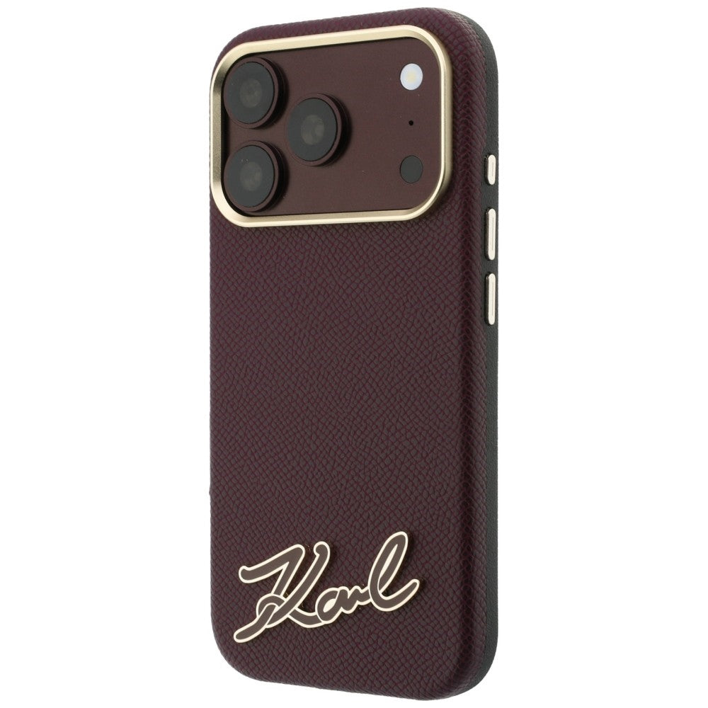 Husa de protectie Karl Lagerfeld compatibil cu iPhone 18 Pro / iPhone 17 Pro, Bordo