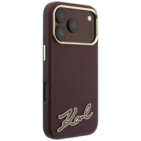 Husa de protectie Karl Lagerfeld compatibil cu iPhone 18 Pro / iPhone 17 Pro, Bordo