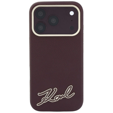 Husa de protectie Karl Lagerfeld compatibil cu iPhone 17 Pro Max / iPhone 18 Pro Max, Bordo