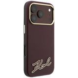 Husa de protectie Karl Lagerfeld compatibil cu iPhone 17 Pro Max / iPhone 18 Pro Max, Bordo