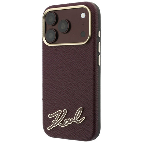 Husa de protectie Karl Lagerfeld compatibil cu iPhone 17 Pro Max / iPhone 18 Pro Max, Bordo