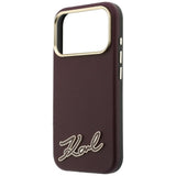 Husa de protectie Karl Lagerfeld compatibil cu iPhone 17 Pro Max / iPhone 18 Pro Max, Bordo