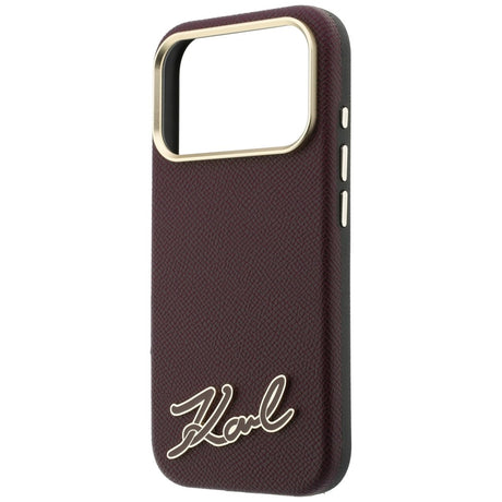 Husa de protectie Karl Lagerfeld compatibil cu iPhone 17 Pro Max / iPhone 18 Pro Max, Bordo