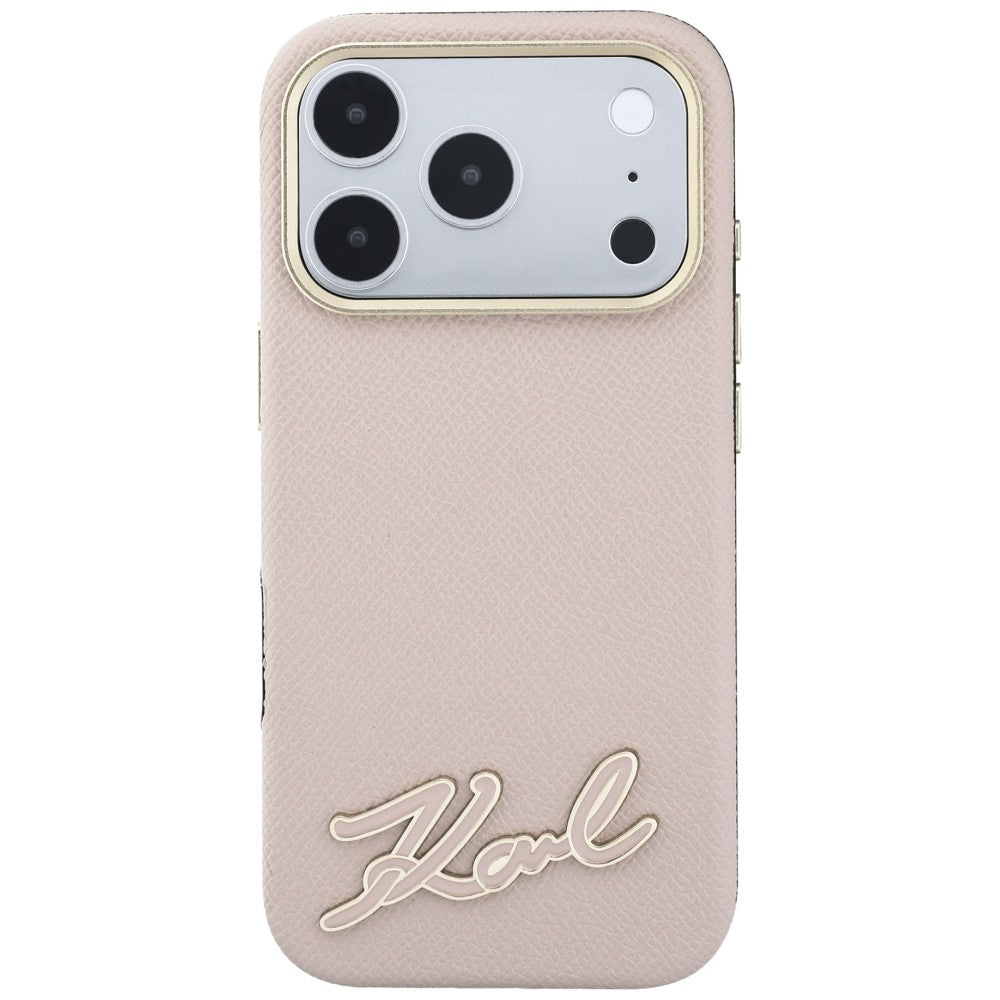 Husa de protectie Karl Lagerfeld compatibil cu iPhone 18 Pro / iPhone 17 Pro, Roz