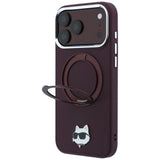 Husa de protectie Karl Lagerfeld Saffiano compatibil cu iPhone 18 Pro / iPhone 17 Pro, Bordo