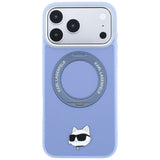 Husa de protectie Karl Lagerfeld Saffiano compatibil cu iPhone 18 Pro / iPhone 17 Pro, Albastru