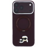 Husa de protectie Karl Lagerfeld Saffiano compatibil cu iPhone 18 Pro / iPhone 17 Pro, Bordo