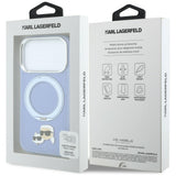 Husa de protectie Karl Lagerfeld Saffiano compatibil cu iPhone 18 Pro / iPhone 17 Pro, Albastru