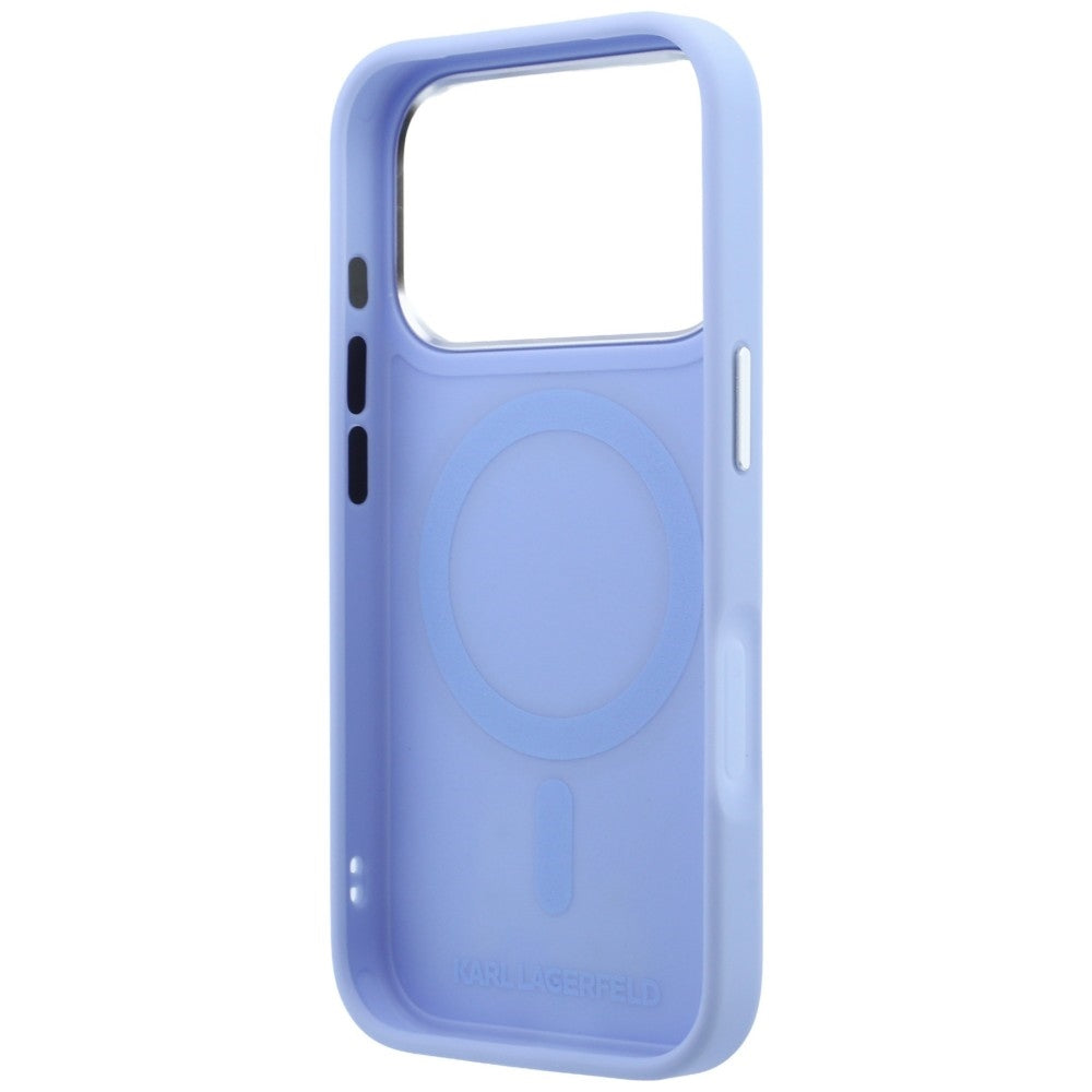 Husa de protectie Karl Lagerfeld Saffiano compatibil cu iPhone 18 Pro / iPhone 17 Pro, Albastru