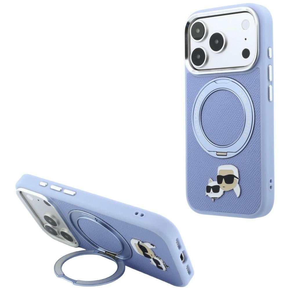 Husa de protectie Karl Lagerfeld Saffiano compatibil cu iPhone 17 Pro Max / iPhone 18 Pro Max, Albastru