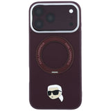 Husa de protectie Karl Lagerfeld Saffiano compatibil cu iPhone 18 Pro / iPhone 17 Pro, Bordo