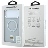 Husa de protectie Karl Lagerfeld Saffiano compatibil cu iPhone 18 Pro / iPhone 17 Pro, Gri